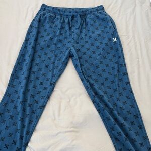 Hurley Blue and Black Sweatpants